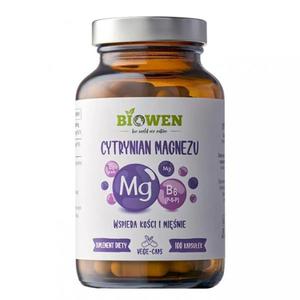 Cytrynian magnezu 825 mg z witamin B6 (P-5-P) - Biowen, 100 kapsuek - 2877466877