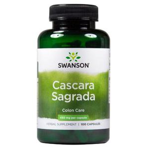 Cascara Sagrada 450mg, Swanson, 100 kapsuek - 2877467021