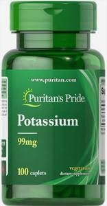 Potas Glukonian 99 mg, Puritan's Pride, 100 tabletek - 2878855999