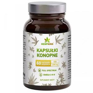 Kapsuki konopne CBD 1200mg HEMPKING, 60 kapsuek - 2877931692