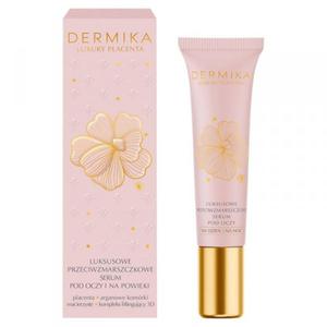 Dermika Luxury Placenta Luksusowe Przeciwzmarszczkowe Serum pod oczy i na powieki 15ml - 2878745056