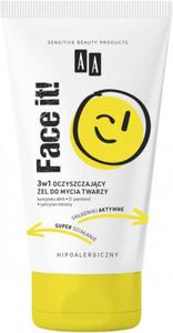 AA Face It! Oczyszczajcy el do mycia twarzy 3w1 150ml - 2878745299