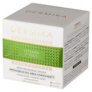 DERMIKA Vitamin P Plus Przeciwzmarszczkowy hipoalergiczny krem nawilajcy na dzie na noc 50 ml - 2878745657