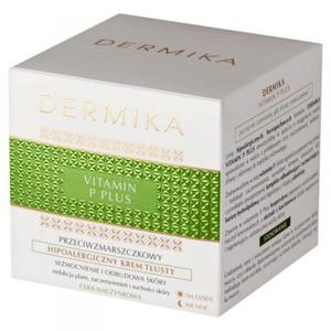 DERMIKA Vitamin P Plus Przeciwzmarszczkowy hipoalergiczny krem tusty na dzie na noc 50 ml - 2878745658