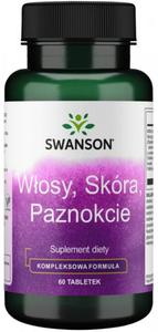 Hair, Skin, Nails (Wosy, Skra, Paznokcie), Swanson, 60 tabletek - 2868394219