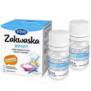 Zakwaska do Jogurtu Vivo Bifivit, ywe Bakterie, 2 fiolki po 0,5g - 2874542049