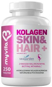 Kolagen Skin&Hair Complex, Wosy Skra Paznokcie, Myvita, 250 tabletek - 2867852595