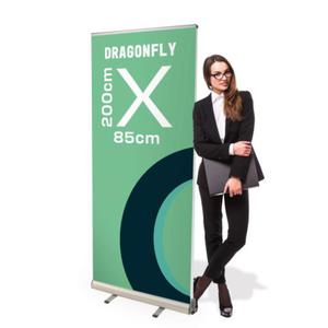 Rollup dwustronny Dragonfly 85 x 200 cm stojak reklamowy rozwijany z opcj wydruku - 2860698734