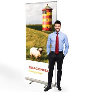 Rollup dwustronny Dragonfly 120 x 200 cm stojak reklamowy rozwijany z opcj wydruku - 2860698764