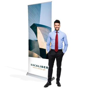 Rollup dwustronny Excaliber 100 x 200 cm stojak reklamowy rozwijany z opcj wydruku - 2860698783