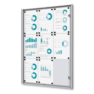 Gablota magnetyczna XS 9xA4 66x92 cm z certyfikatem trudnopalnoci B1 zamykana na kluczyk do uytku wewntrznego gablota wewntrzna gablota ogoszeniowa gablota informacyjna tablica ogosze tablica informacyjna ogniotrwaa - 2860698869