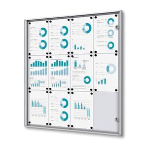 Gablota magnetyczna XS 12xA4 88x92 cm z certyfikatem trudnopalnoci B1 zamykana na kluczyk do uytku wewntrznego gablota wewntrzna gablota ogoszeniowa gablota informacyjna tablica ogosze tablica informacyjna ogniotrwaa - 2860698870