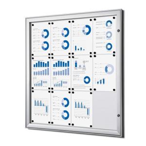 Gablota magnetyczna SCS 12xA4 88x92 cm zamykana na kluczyk do uytku wewntrznego gablota wewntrzna i zewntrznego gablota ogoszeniowa gablota informacyjna tablica ogosze tablica informacyjna - 2860698928