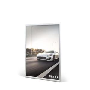 Ramka plakatowa OWZ A4 (29 x 21 cm) aluminiowa srebrna z prostym naronikiem rama ramka plakatowa OWZ cienna na plakat na zdjcia profil 25 mm - 2877796177