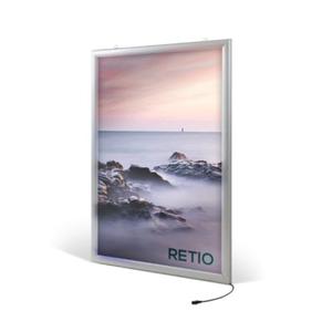 Podwietlana ramka LED A1 (59 x 84 cm) aluminiowa srebrna z prostym naronikiem rama ramka plakatowa OWZ cienna na plakat na zdjcia profil 30 mm - 2877796185