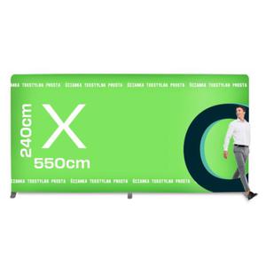 cianka Reklamowa Tekstylna Prosta 550 x 240 cm - cianka wystawiennicza targowa prasowa - 2860698384