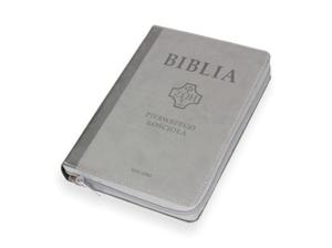 Biblia - pierwszego Kocioa okadka PU, szara z paginatorami i suwakiem - 2860695933