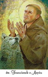 Karta modlitwa - w. Franciszek z Asyu 8,5x5,4 cm - 2860696041