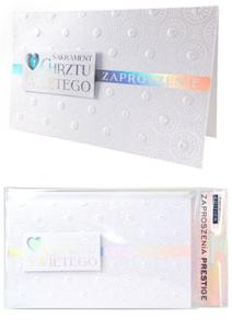 Zaproszenia PRESTIGE na Chrzest wity - komplet 5 sztuk - 2860696960