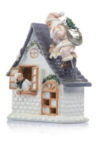 Figurka - świąteczny domek - świecący - 18 cm - 2860697023