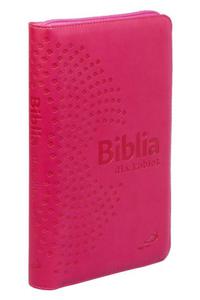 Biblia dla kobiet - suwak, zocone brzegi kartek, malinowa - 2860697034