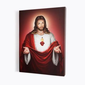 Obraz wykonany na ptnie - Serce Jezusa - 30 x 40 cm - 2860697415