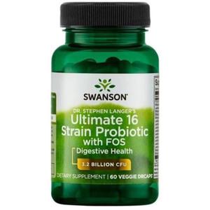 Ultimate 16 Strain Probiotic with FOS - Probiotyk 60 kaps. Swanson - 2859924660