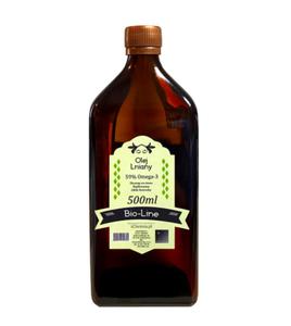 Olej Lniany Budwigowy Naturalny Zimnotoczony 500ml - 2859924774