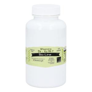 Witamina D3 + K2mk7 100mcg 120 tab. Bio-Line - 2859924779