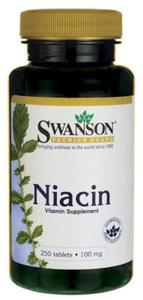 Niacyna - Witamina B3 100 mg 250 tab. Swanson - 2859925468