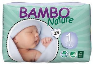 - BAMBO NATURE - Pieluchy Jednorazowe - Ekologiczne - Zdrowe 1 Noworodek 2-4kg - 2861348427