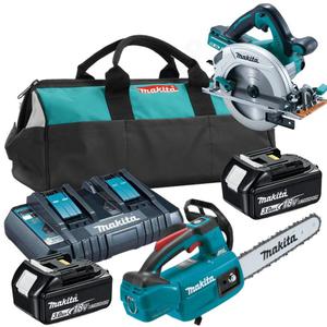 MAKITA DHS710Z + DUC254Z akumulatorowa pilarka tarczowa 190mm + pilarka acuchowa 250mm DC18RD + 2x aku. 3.0Ah BL1830 - 2868313280