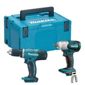 MAKITA DDF453Z + DTW251Z zestaw narzdzi akumulatorowych wiertarko-wkrtarka 42Nm + klucz udarowy 230Nm 1/2" 18V Li-Ion 18V MAKPAC - 2861467375