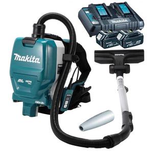 MAKITA DVC261PT2X11 akumulatorowy odkurzacz plecakowy 2aku. x 5,0Ah LXT 18V 85W BLDC filtr HEPA 3 biegi - 2861467518