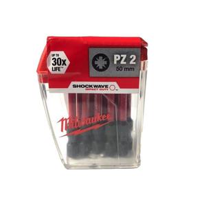 MILWAUKEE 4932430866 IMPACT 30x SHOCKWAVE PZ2 Udarowe kocwka wkrtakowa bit, dugo 50mm 10 sztuk - 2861467552