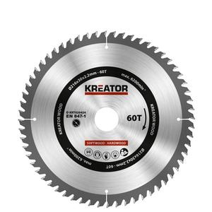 KREATOR KRT020424 Tarcza do cicia drewna 216x30mm 60 zbw 1,6mm gruboci (25,4mm / 20mm / 16mm) - 2861467644