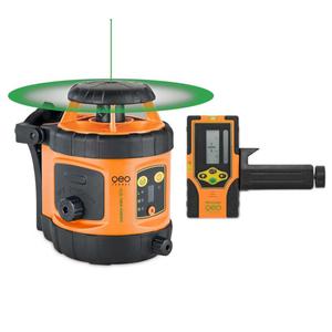 geoFENNEL FLG190A-GREEN zielony obrotowy niwelator laserowy 600m 1,5mm/10m 10h IP54 + detektor FRG45 (laser rotacyjny akumulator adowarka) - 2861467688