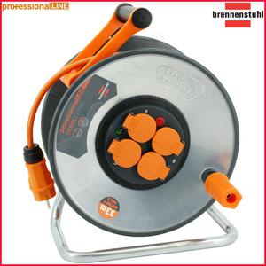 BRENNENSTUHL professionalLINE 9192334200 przeduacz bbnowy H07BQ-F 33m 3x 2,5 230V BREMAXX-PUR 3G2,5 IP44 stalowy korpus - 2861467949