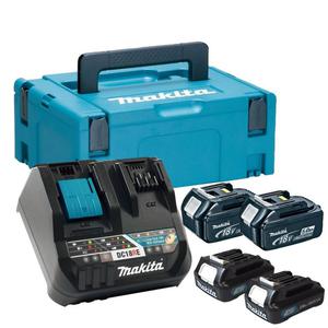 MAKITA DC18RE dwuportowa szybka adowarka + 2x 5.0Ah BL1850B + 2x 2.0Ah BL1021B CXT 10.8V - 12V Max / LXT 14.4V / LXT 18V - 2861467997