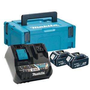 MAKITA DC18RE dwuportowa szybka adowarka + 2x 5.0Ah BL1850B - CXT 10.8V - 12V Max / LXT 14.4V / LXT 18V - 2861467999