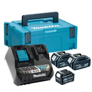 MAKITA DC18RE dwuportowa szybka adowarka + 2x 5.0Ah BL1850B + 4.0Ah BL1041B CXT 10.8V - 12V Max / LXT 14.4V / LXT 18V - 2861468008