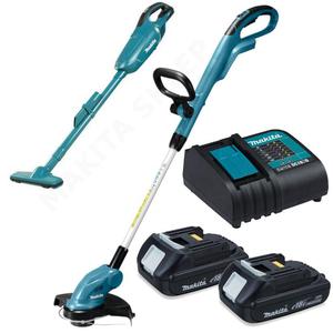 MAKITA DUR181Z + DCL182Z akumulatorowa podkaszarka + odkurzacz samochodowy LXT 18V Li-Ion + 2x 1.5Ah adowarka - 2861469319