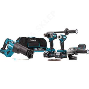 MAKITA DK0126G401 zestaw narzdzi akumulatorowych szlifierka GA005G + wkrtarka DF001G + zakrtarka TD001G + pilarka posuwowa JR001G XGT 40V Max 4,0Ah - 2861469345