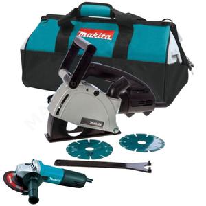 MAKITA SG1251B + 9558HNR bruzdownica 125mm 1400W + szlifierka ktowa 125mm 840W w torbie - 2861469363