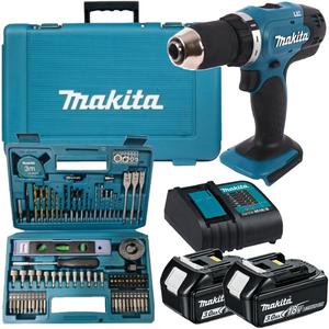 MAKITA DDF453RFE akumulatorowa wiertarko-wkrtarka LXT 18V 3,0Ah Li-Ion 42Nm + E-10730 Komplet bitw i akcesoriw 102 elementy - 2863751895