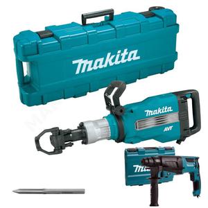 MAKITA HM1512 + HR2630 wyburzeniowy mot udarowy HEX 28,6mm 48.5J AVT Soft No Load + motkowiertarka 800W SDS-Plus 2.4J - 2865154331