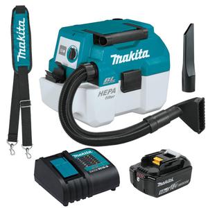 MAKITA DVC750LST1X1 akumulatorowy odkurzacz 50W LXT 18V BLDC XPT filtr HEPA na sucho i na mokro dmuchawa + 1x aku 5,0Ah - 2865732569