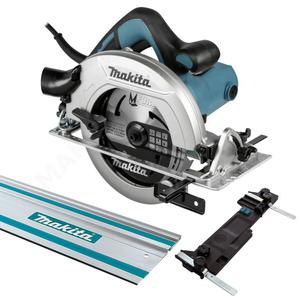 MAKITA HS7611 rczna pilarka tarczowa 190mm 1600W 65mm zabioru + 199141-8 szyna prowadzca 1,5m + adapter do szyny - 2876116618