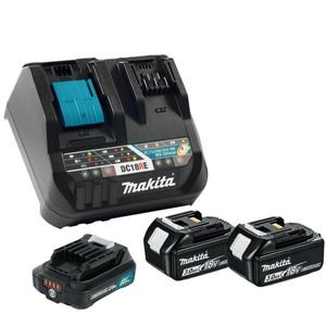 MAKITA DC18RE dwuportowa szybka adowarka + 2x 3.0Ah BL1830B + 2.0Ah BL1021B CXT 10.8V - 12V Max / LXT 14.4V / LXT 18V - 2869098332