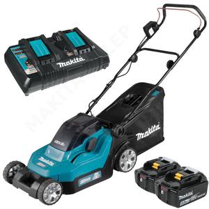 MAKITA DLM382PT2 akumulatorowa kosiarka 38cm 40L 2x18V LXT 18V 5,0Ah XPT Li-Ion (2x18v=36V) - 2878747806